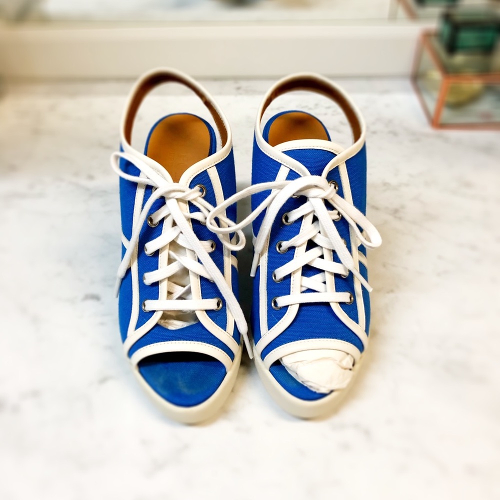 RL Canvas lace up Sandal